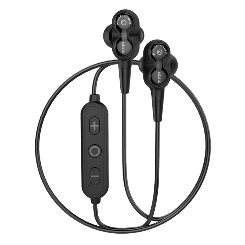 Novo Dual Driver Dinâmico Esporte Qualidade de Som Estéreo HiFi Fone de Ouvido Bluetooth Sem Fio